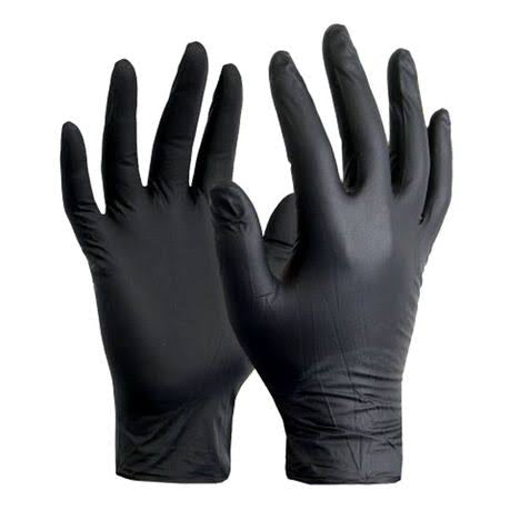 Black Nitrile Gloves (Medium) (20pcs)