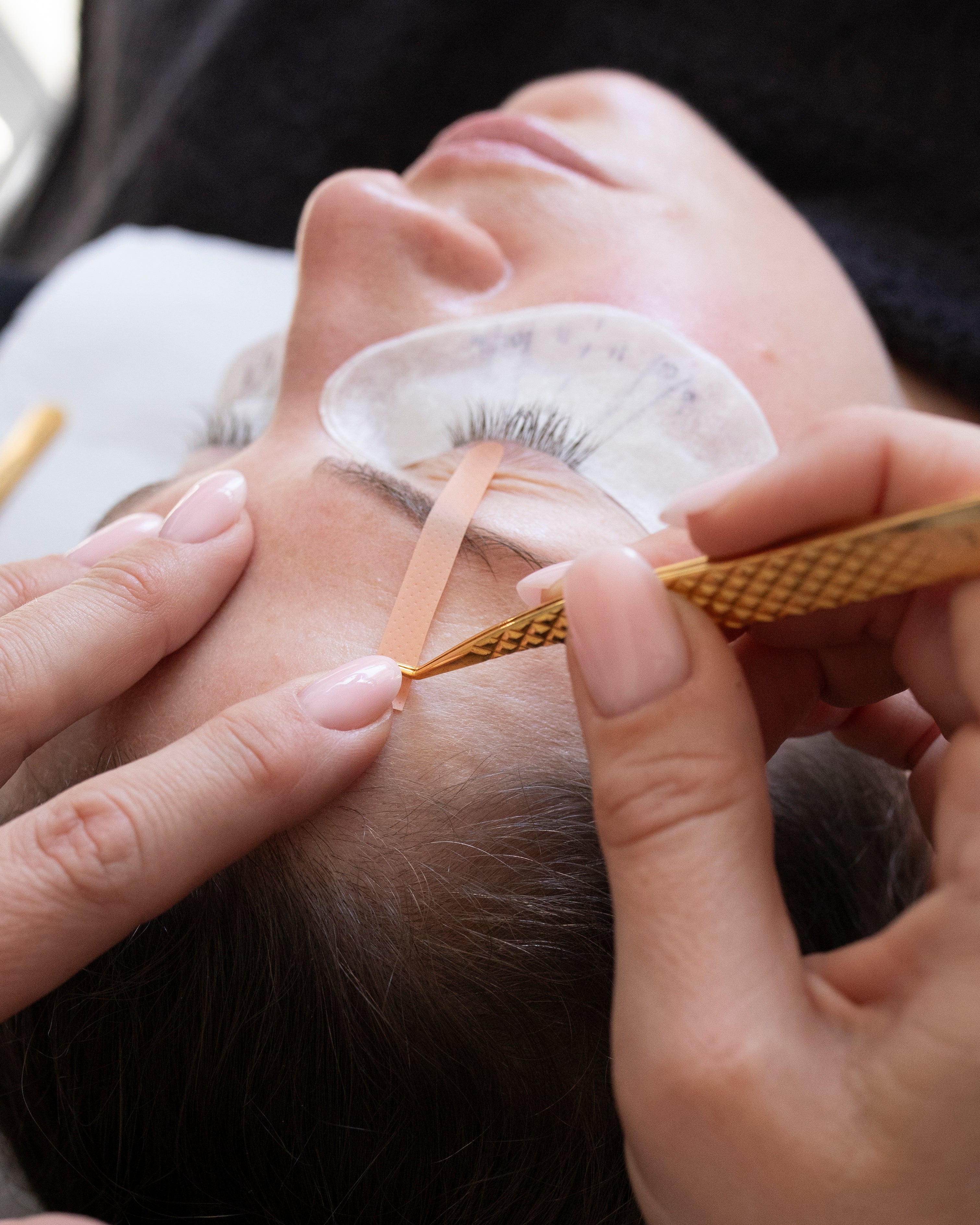 Waterproof Eyelash Tape 16pcs (skin colour)