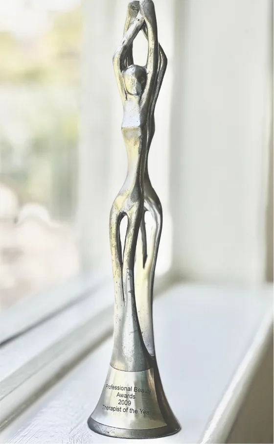 Carolyn's Professional Beauty Awards 2009 Therapist of the Year trophy